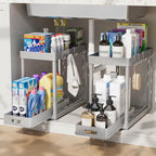 2 Pack Pull-Out Storage Organizers, Under Sink Organizer and Storage by Pougny