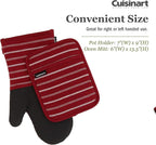 Cuisinart Neoprene Oven Mitts and Potholder Set-Heat Resistant Oven Gloves to - Image 5