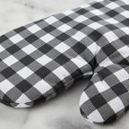 KITCHENAID Gingham Oven Mitt 2-Pack Set, Matte Black - Image 4