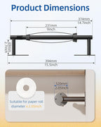 RUACQ Paper Towel Holder Under Cabinet, One Hand Tearing Paper Towel Holder - Image 6