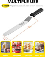 Anaeat Icing Spatula, Professional Cake Angled Offset Spatula - Image 6