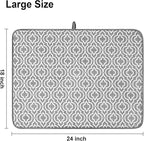 SUBEKYU 24" x 18" Dish Drying Mat, Dish Mat Drying Kitchen Mat Large, Absorbent - Image 2