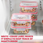 Pyrex Freshlock Glass Food Storage Containers Set, Airtight & Leakproof Plastic - Image 4
