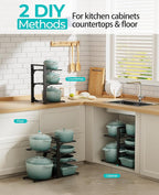ORDORA 6-Tier Pots and Pans Organizer under Cabinet, Kitchen Cabinet Organizers - Image 3
