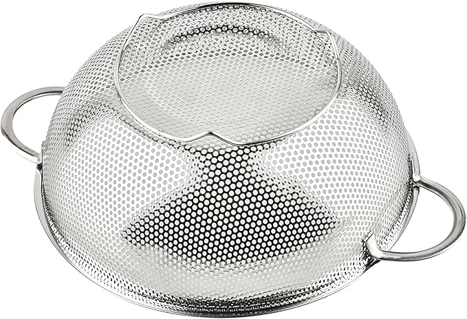 3-Piece Stainless Steel Mesh Micro-Perforated Strainer Colander Set - Image 2