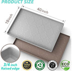 SIKADEER 40" x 19" Under Sink Mat Waterproof, Silicone Mat Kitchen Drawer Shelf - Image 3