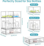 Vtopmart 10 Pack Baby Bottle Organizer Set, Stackable Storage Drawers Ideal - Image 2