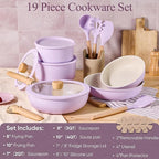 CAROTE Pots and Pans Set Non Stick, Cookware Sets, Oven/Fridge Safe, Space - Image 2