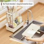 MOUKABAL Sponge Holder for Kitchen Sink, 2-Tier Sink Caddy Organizer - Image 6