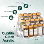 Oizeir Clear Spice Rack – 3-Tier Acrylic Organizer - Image 3