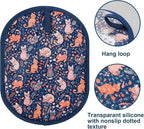 Pot Holders Set of 2 with Transparent Clear Silicone Shell and Nice Cat Flower - Image 3