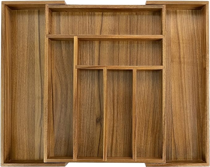 Luxury Acacia Kitchen Drawer Organizer by EcoFives