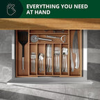 ROYAL CRAFT WOOD Luxury Bamboo Kitchen Drawer Organizer - Image 7