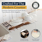 Oleex 3-Pack Stone Dish Drying Mat Set Includes 1 Large 24”x16” & 2 Small 4”x9” - Image 4