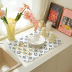 Block Print Dish Drying Mat 18x24 Inches - Image 3