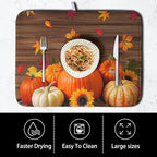 AutumnThanksgiving Pumpkin Dish Drying Mat - Image 4