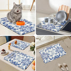 Bloss Dish Drying Mat, Kitchen Counter Mats, Absorbent Hide Stain Rubber Backed - Image 4