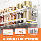 Bunoxea Spice Rack wall mounted 4 Pack, Space-Saving Spice Organizer - Image 4