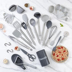 COOK WITH COLOR Silicone Cooking Utensils, Kitchen Utensil Set, Cooking Utensils - Image 6