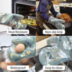 Oven Mitts Set of 2 with Transparent Clear Silicone Shell and Nice Duck - Image 4