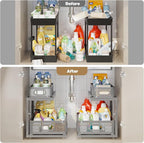 2 Pack 15.5IN-Depth Under Sink Organizer - Image 6