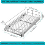 Pull Out Cabinet Organizer 11" W X 22" D, Slide Out Drawers - Image 2