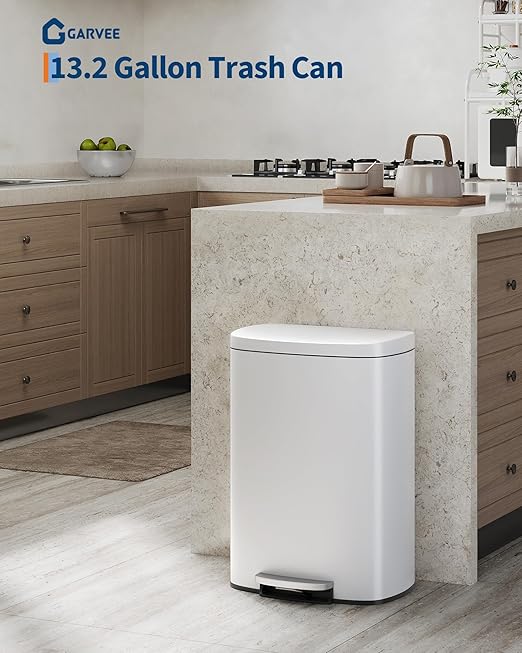 GarveeHome 13 Gal & 2.6 Gal Trash Can Combo Set, Kitchen Trash Can and Bathroom - Image 2