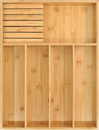VaeFae Bamboo Silverware Organizer, Utensil Holder by VaeFaeDirect