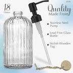 JASAI 18Oz Simple Glass Soap Dispenser - Image 2