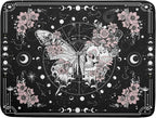 Skeleton Butterfly Dish Drying Mat Black Skull Absorbent Dish Drainer by Giwawa