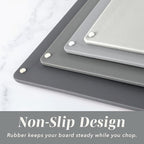 COOK WITH COLOR Non-Slip Cutting Board Set – Kitchen Essentials with Easy Grip - Image 3