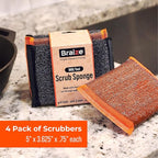 Heavy-Duty Steel Wool Scrubber Sponges 4 Pack – Stainless Steel Cleaning Pads - Image 7
