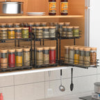 BOIVSHI Spice Rack Organizer for Cabinet, 2 Tier Pull Out Spice Organizer for - Image 9