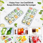 DOQAUS Ice Cube Tray with Lids - Image 6
