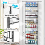 ElegantArray 8-Tier Pantry Door Oragnizer, Over The Door Pantry Organizer Rack - Image 7