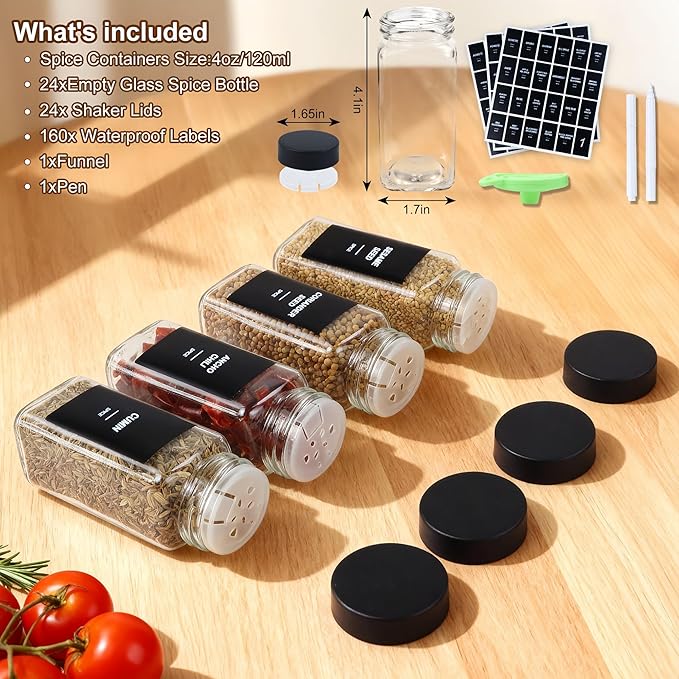 48Pcs Spice Jars Containers - Image 5