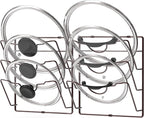 Simple Houseware Cabinet Door/Wall Mount Pot Lid Organizer Rack, Bronze by SimpleHouseware