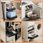 2 Pack Pull out Cabinet Organizer, Width Depth, - Image 4