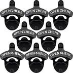 8PCS Bottle Opener Wall Mount Rustproof Black Screw in Wall Beer Cap Opener by Wallmountedbottleopener