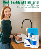 Kitchen Soap Dispenser Set, 4-in-1 Dual Hand and Dish Soap Dispenser - Image 3
