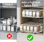 BOIVSHI 2-Tier Spice Rack Organizer, Pull Out Spice Rack - Image 3