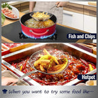 Hiware Solid Stainless Steel Spider Strainer Skimmer Ladle, Kitchen Utensils - Image 5