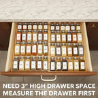 SpaceAid Bamboo Spice Drawer Organizer, Expandable 4 Tier Spices Rack - Image 4
