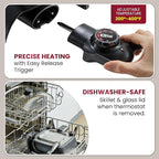 Elite Gourmet EG6201 Extra Deep 12"x12"x3.2" Scratch Resistant Dishwasher Safe - Image 3