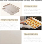 GIUOIDUO 2 Pack Half Sheet Baking Pans, Commercial Quality Baking Sheet Pan Set - Image 2