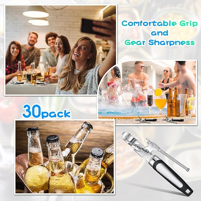 Gisafai 30 Pcs Can Opener Manual Bulk Smooth Edge - Image 3