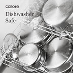 CAROTE 21pcs Tri-Ply Stainless Steel Cookware Set, Pots and Pans Set, Non Toxic - Image 7