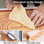Biscuit Cutter, Pastry Cutter, Bench Scraper, Silicone Pastry Dough Baking Mat - Image 7