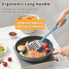 2 Pcs Stainless Steel Spatulas Set, Metal Spatula Solid & Slotted Turner - Image 3