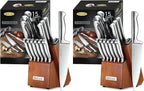 McCook® Knife Sets, German Stainless Steel Kitchen Knife Block Sets by McCook